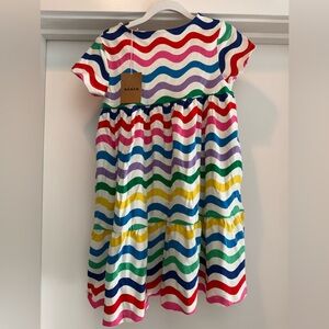 Mini Boden Multicolor Wave Pattern Dress Size 7-8